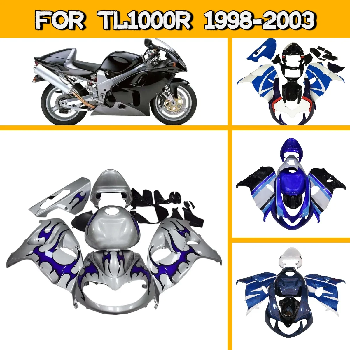 

Комплект обвесов из ABS-пластика для Suzuki TL 1000R 1998-2003 годов, полный комплект, на замену, на заказ