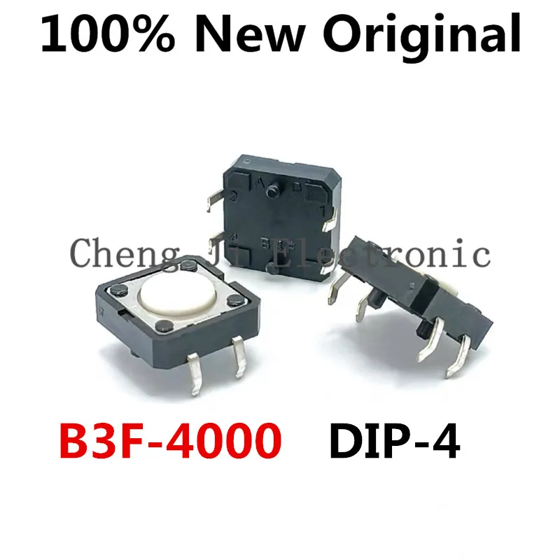 10-20PCS/Lot B3F-4000 DIP-4 Brand new original tactile switch square button 24V 50mA normally open 4-pin image 2