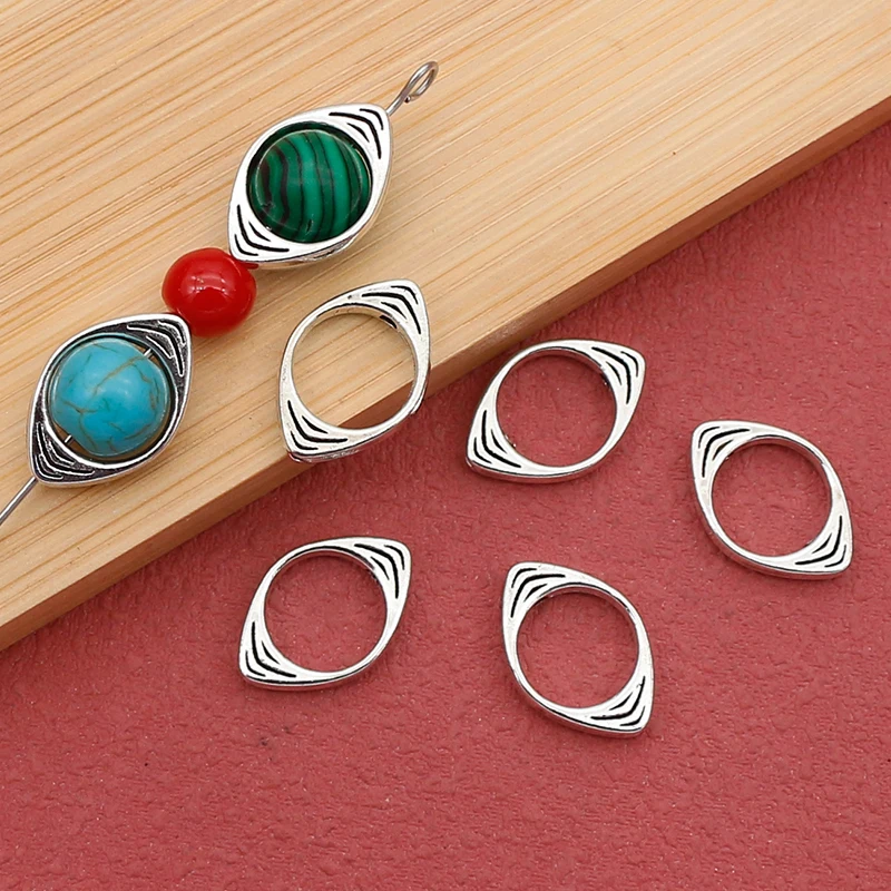 20pcs/Lot Fashion Devil Eye Beading Frame Spacers Fit 8mm Jewelry Bracelets Separation Spacers DIY Necklace Bracelets Circles