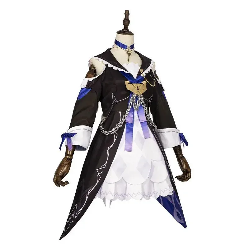 Sky02 أنيمي لعبة هونكاي: ستار السكك الحديدية هيرتا تأثيري حلي أنيقة جميلة لوليتا فستان موحد هالوين حفلة لعب الأدوار Clot88Li