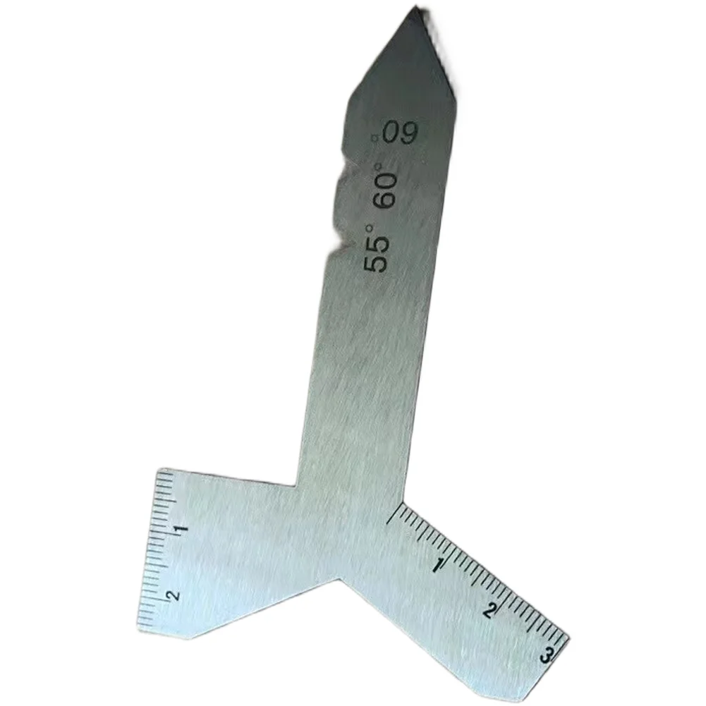 55 60 90 120 Angles Thread Pitch Gauge For Workshop Use Silver Stainless Steel Construction Mult-angle Reference
