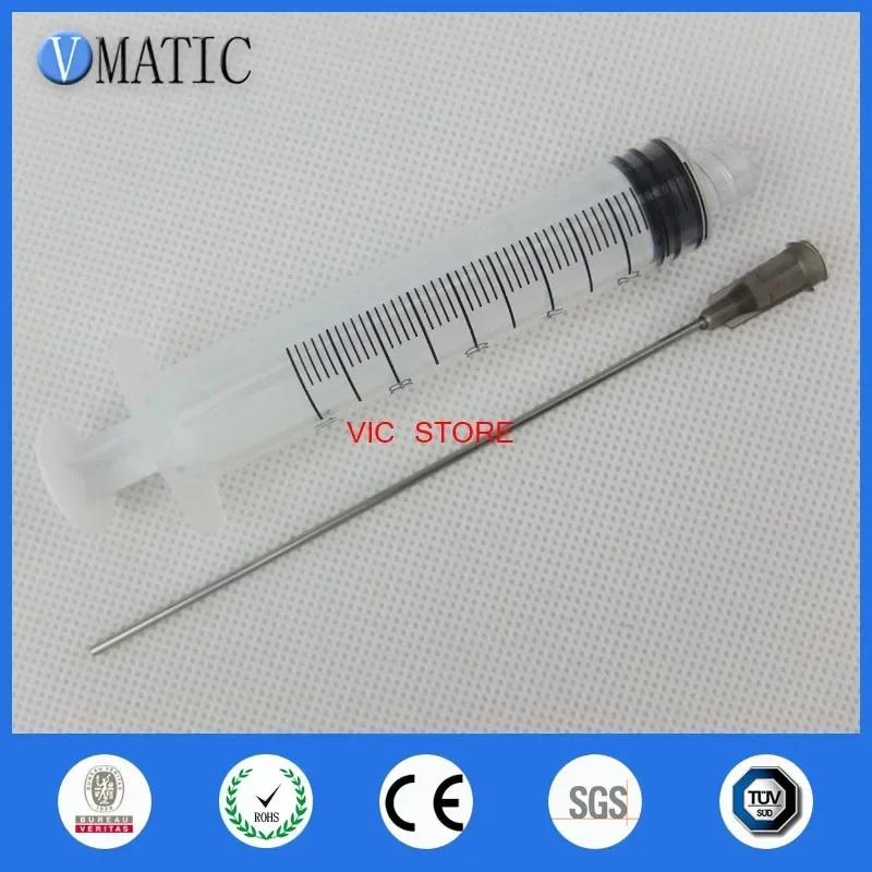 ‌10mL 16G Luer Syringe Kit 10 Sets | PP Needle | 9.5cm Tubing for Industrial Free Shipping‌