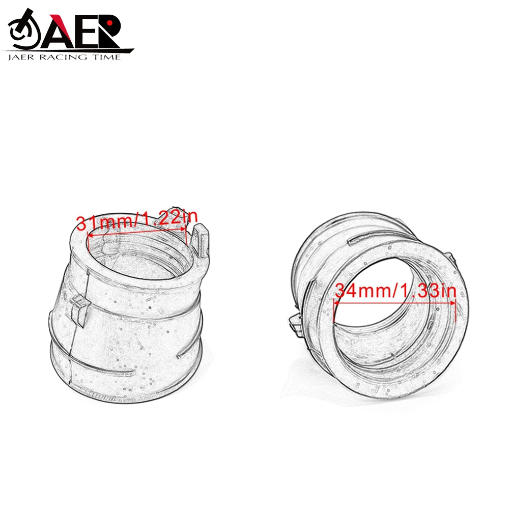 4PCS Carburetor Adapter Inlet Intake Rubber Manifold For Honda CB250 Hornet 1996-2008 CB 250 JADE250 CBR250 MC14 MC17