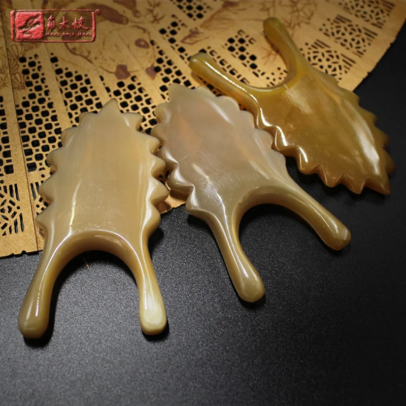Production of beauty sticks and gua sha boards made from hornwood and yak horns