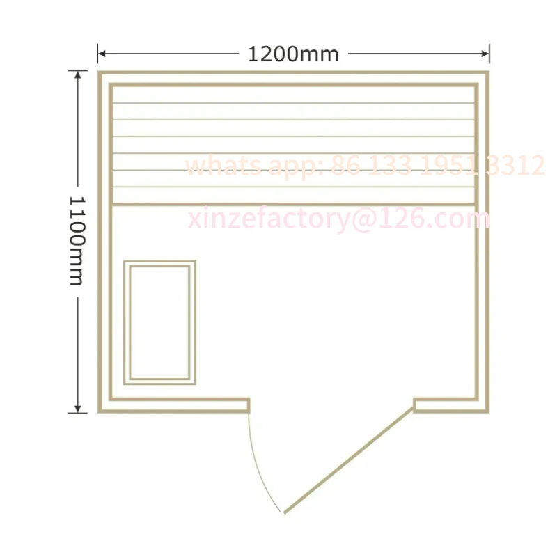 غرفة ساونا بخارية صغيرة تقليدية لشخصين قابلة للتخصيص