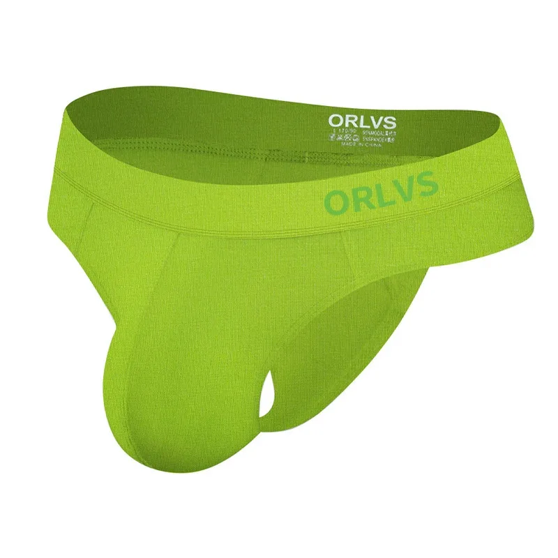 ملابس داخلية ORLVS G-strings داخلية مطبوعة بدون علامة ملابس داخلية ناعمة قابلة للتنفس قطعة كود مستقلة مضادة للحاشية للرجال على شكل حرف T من الخلف #3
