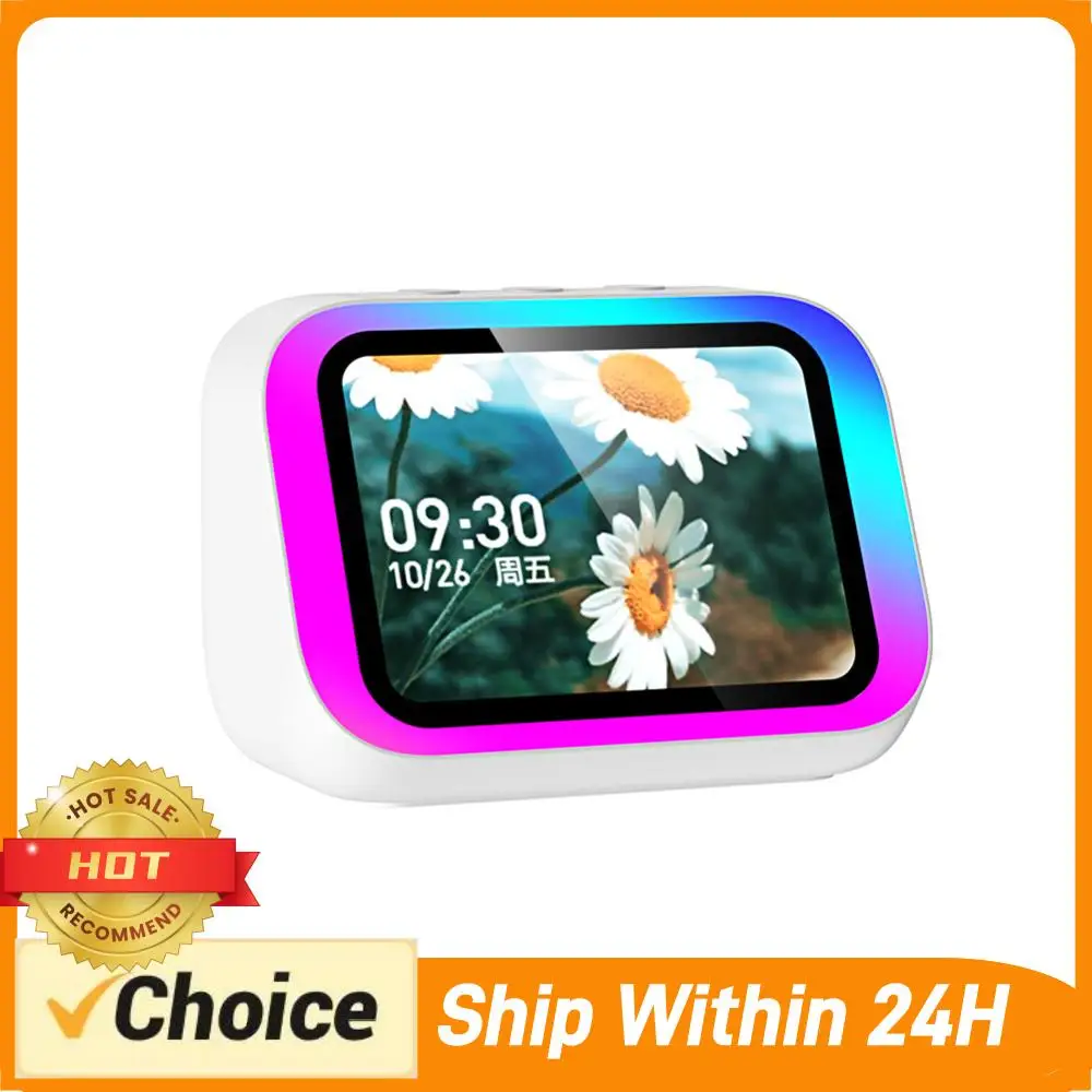 

Smart Speaker Voice Assistant Portable BT Speaker Alarm Clock Home Speaker for Bedroom