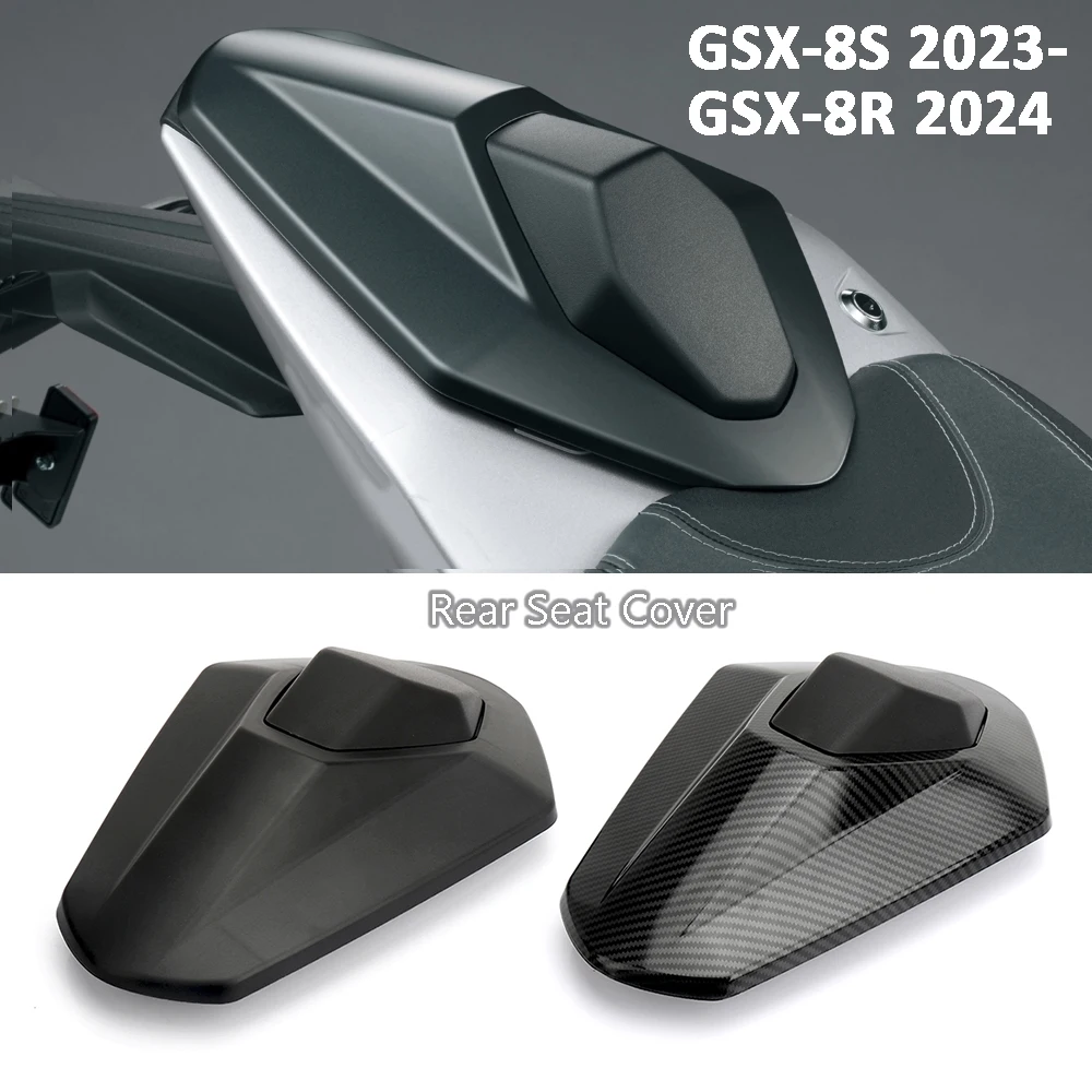 Nowa osłona tylnego siedzenia z czarnego włókna węglowego do Suzuki GSX-8S GSX8S GSX-8R GSX8R GSX 8S 8R 2023 2024