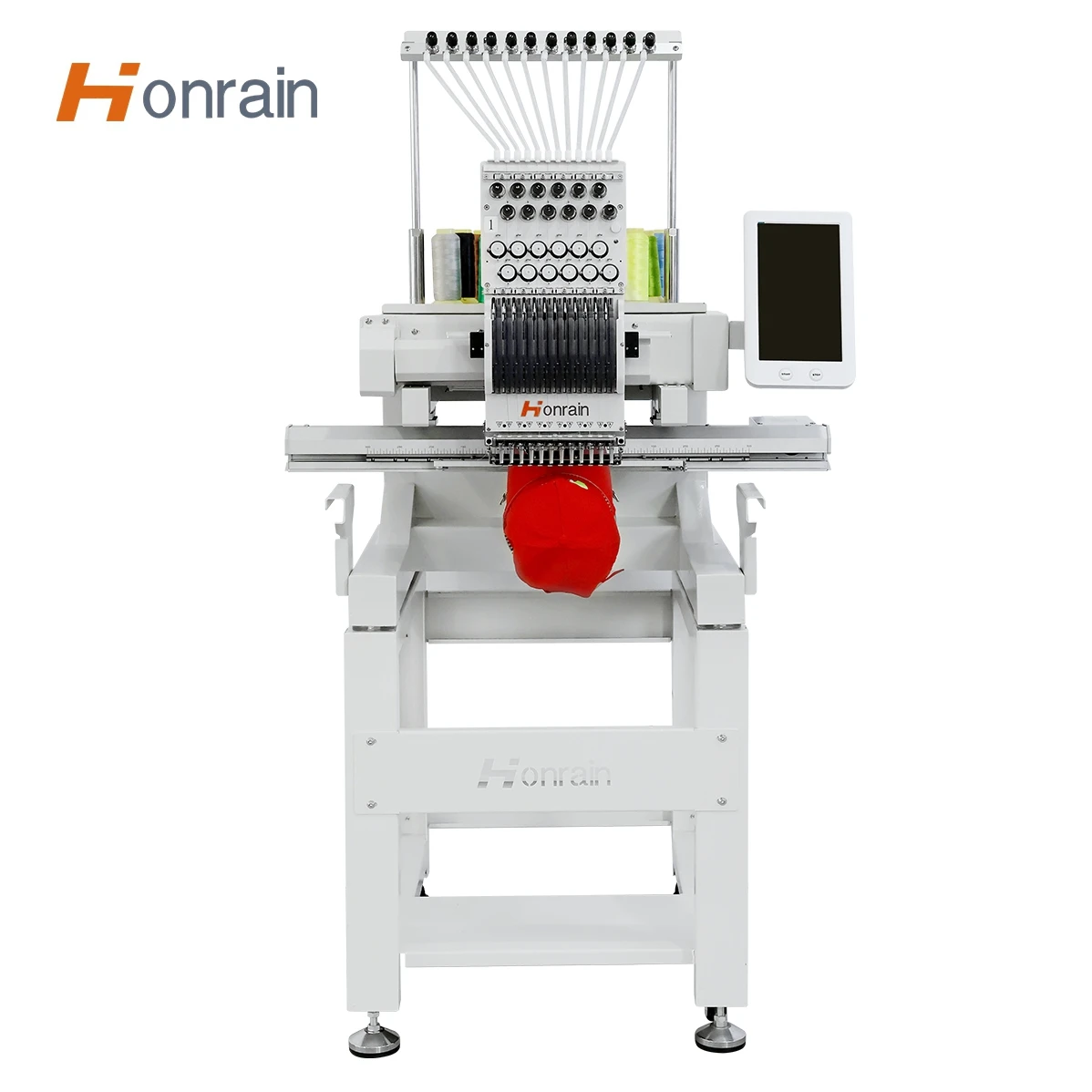 HONRAIN  12 Needles New Products Embroidery Computer Machine Single Head Flat Hat Computerized Embroidery Sewing Machine