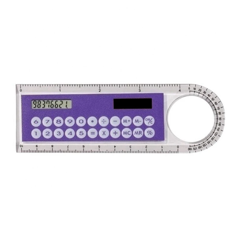 A34m-righela multifuncional lupa ultra-fina mini régua adequada para estudantes e calculadora de papelaria