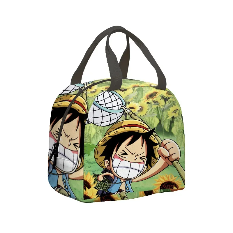 Anime One Piece Children\'s Lunch Bag Primary and Secondary School Students Ice Bag Picnic Bag Thermal Portable Lunch Bag