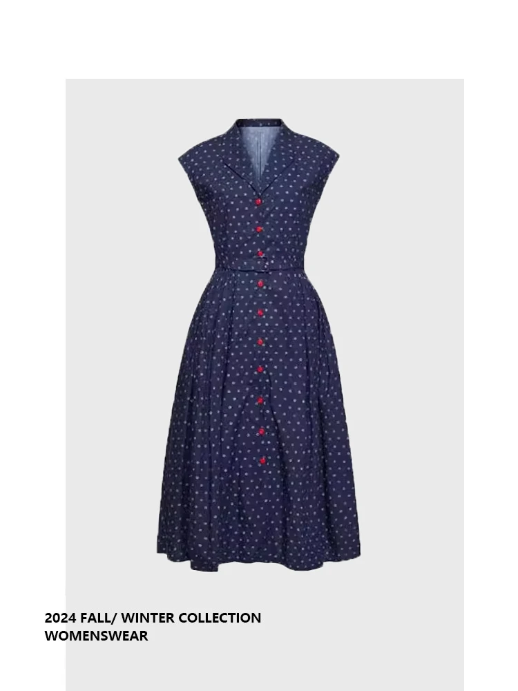 

Юбка A-силуэта Forever 2 Retro V-ne Classic Polka Dot Svel Dr Summer Ele с завышенной талией, повседневная, для работы и отдыха