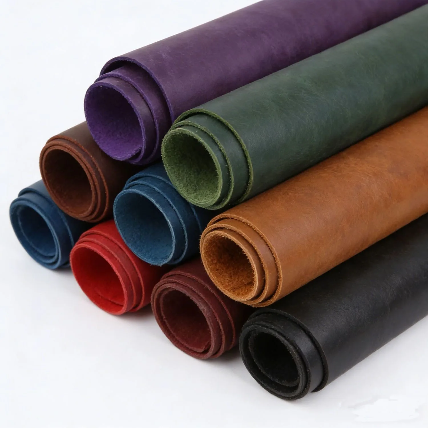 Crazy horse leather, handmade DIY leather, top layer cowhide, vegetable tanned leather, oil wax leather, genuine leather, retro