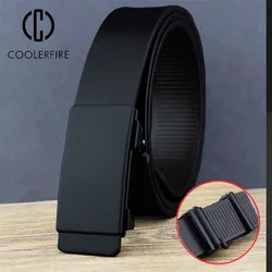 Men Belt Business Luxury Designer Men's Trouser Belt Jeans Dress Black Waist Belts Male Strap Toothless Automatic Buckle ZD2204