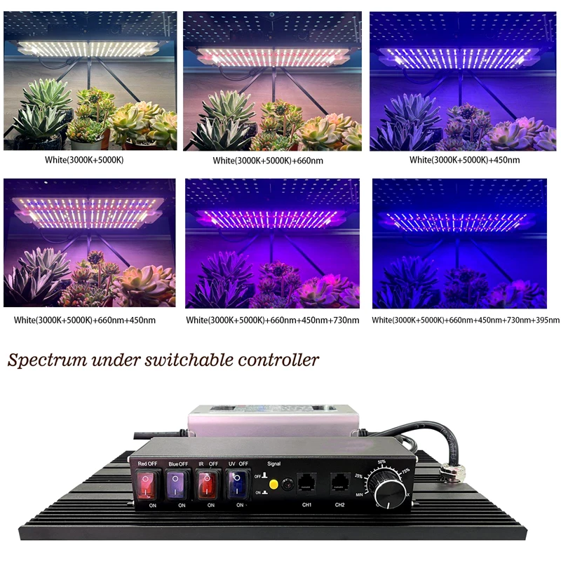 Quantum Tech Board 150W 240W Led Grow Light 5-channel Control Full Spectrum Greenhouse Indoor Plants Growth Lamp Latest upgrade