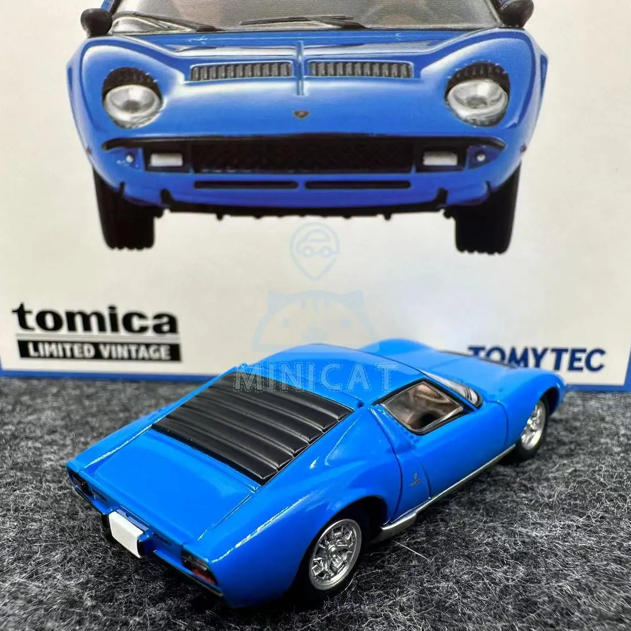 TAKARA TOMY TOMICA 1:64 TLV LV-N Miura P400 Blue Alloy compression miniature model, adult decoration, birthday gift