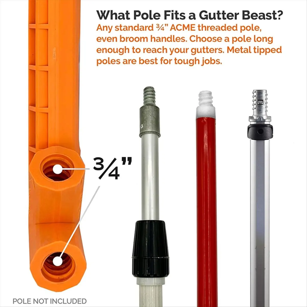 Gutter Tool Gutter Beast Gutter Cleaning From the Ground Plus Clean From Roof and Clean Off Gutter Guards