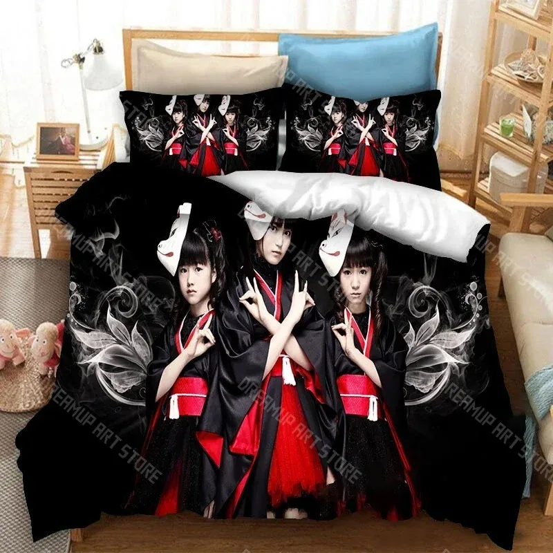 3D Printed Babymetal Band Bedding Set for Boys Girls Duvet Cover Pillowcase Twin Queen King Full Single Double Sizes