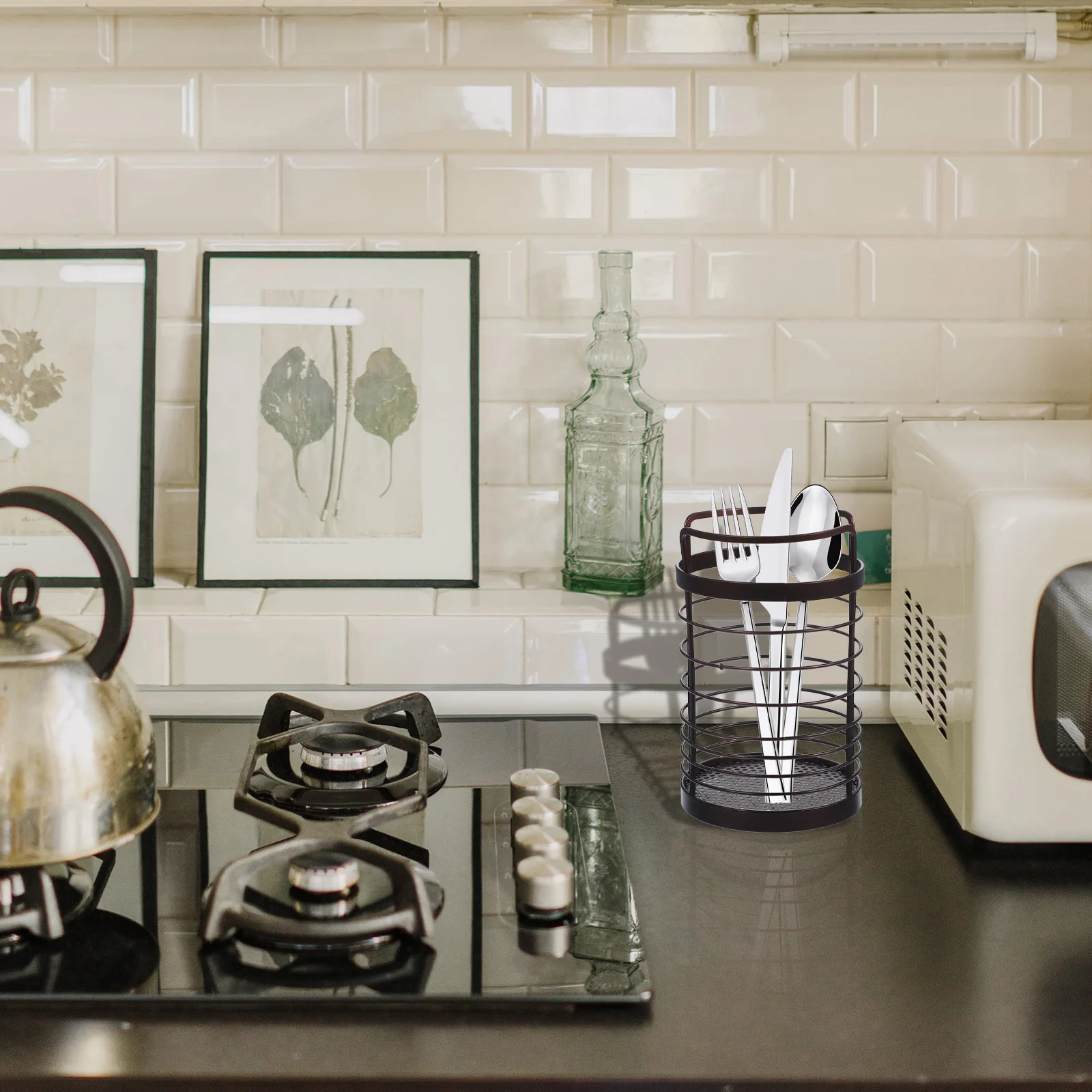 

Kitchen Tool Metal Utensil Holder Chopstick Organizer Stylish Simple Appearance Cost Effective Cutlery Draining Box