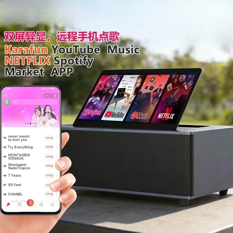 Multilingual Home KTV with Foreign System Double Mai Microphone