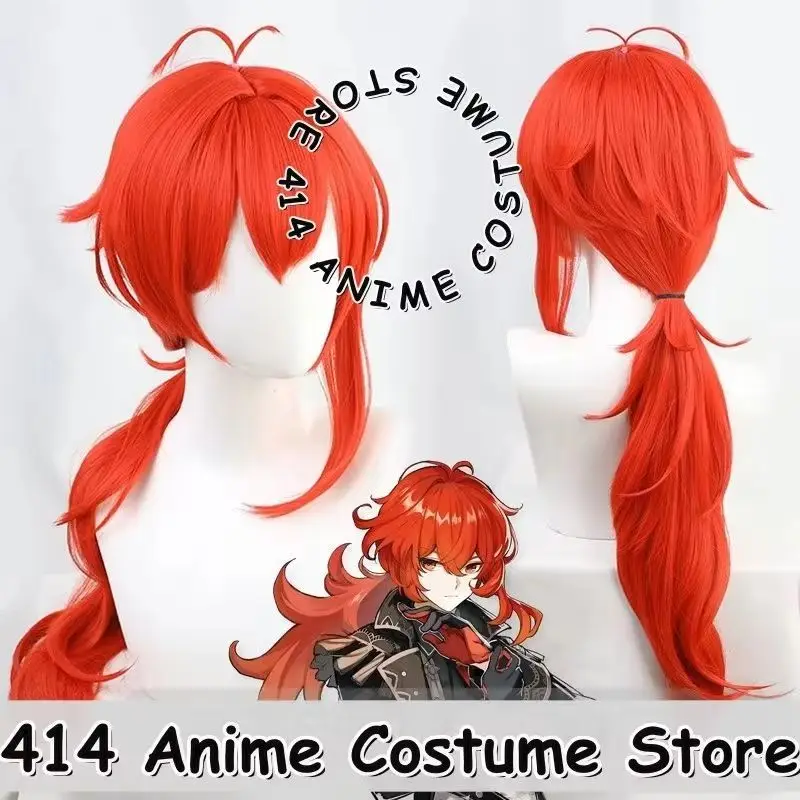 

Game & Anime Diluc Ragnvindr Cosplay Wig Genshin Impact Dawn Winery Noble Heat-Resistant Fiber Synthetic Hair