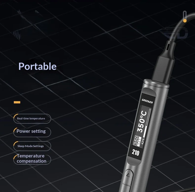 Smart Soldering Iron 100W Adjustable Temperature for Electronics Repair P12
