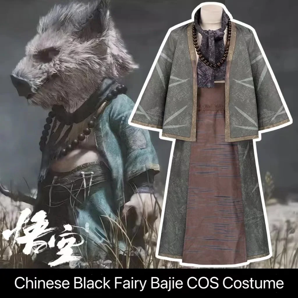 Zwarte Fee Zhubajie Cosplay Kostuum Klassieke Traditionele Chinese Oude Onsterfelijke Hanfu Niche Mannen Halloween Cos Podium Outfitsf