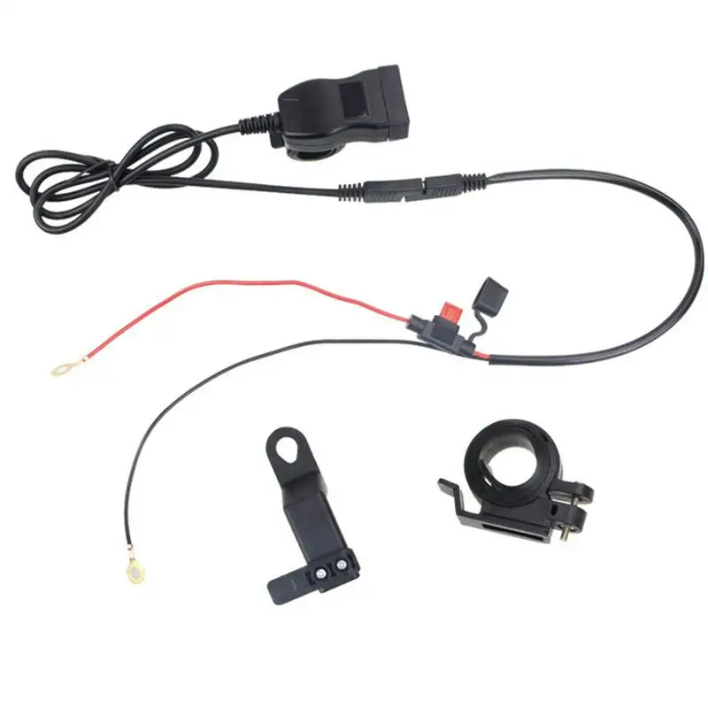 Cargador de batería para motocicleta, cargador USB resistente al agua para Moto, accesorios portátiles para motocicleta, puerto de carga para teléfono inteligente para exteriores