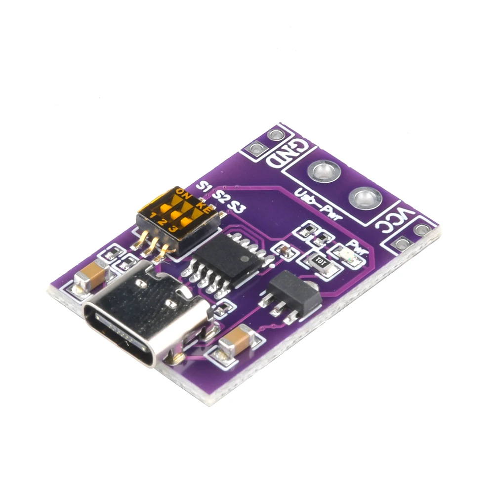 1-10PCS Type-C QC AFC PD2.0 PD3.0 to DC Spoof Scam Fast Charge Trigger Polling Detector USB-PD Power Supply Change Board Module