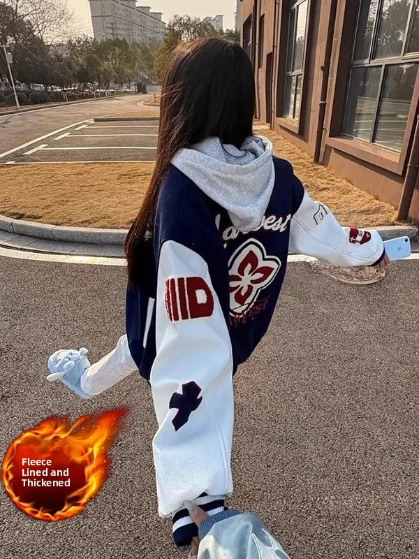 

Мужская бейсбольная куртка в американском стиле с вышивкой букв, весна-осень, новая модель, хит продаж, студенческая, в стиле колор-блок