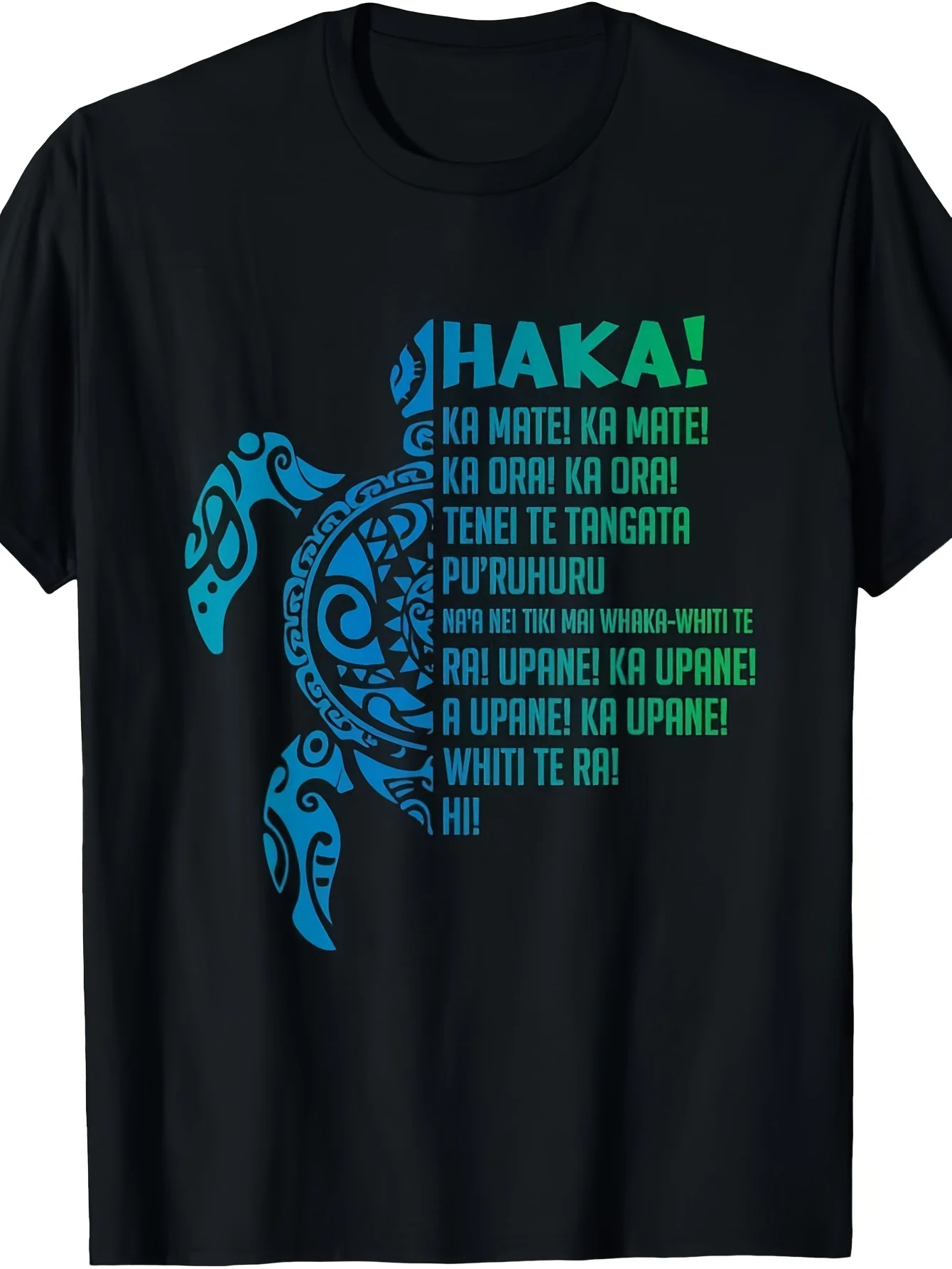 2026 Men's Maori New Zealand Haka Ka Mate & Rugby Turtle Cultural T-Shirt - Breathable Cotton Loose Fit Crew Neck Tee with Maori