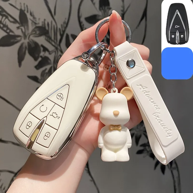 

TPU Car Remote Key Case Cover Holder Fob For Changan CS55Plus CS75Plus CS35Plus 2019 2020 3/4/5 Buttons Keychain Accessories