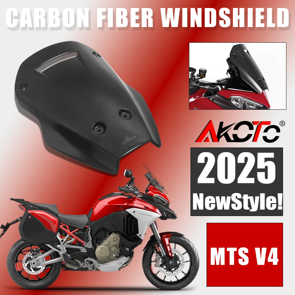 

Мотоциклетный обтекатель лобового стекла из углеродного волокна для Multistrada V4 V4S 1100 S RS Sport Rally Pikes Peak MTS Запчасти