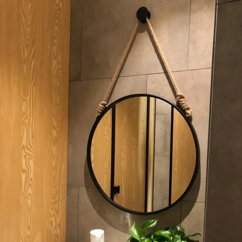 Cosmetic Retro Decorative Mirrors Hanging Nordic Antique Round Decorative Mirrors Aesthetic Handicraft Specchio Decoration Home