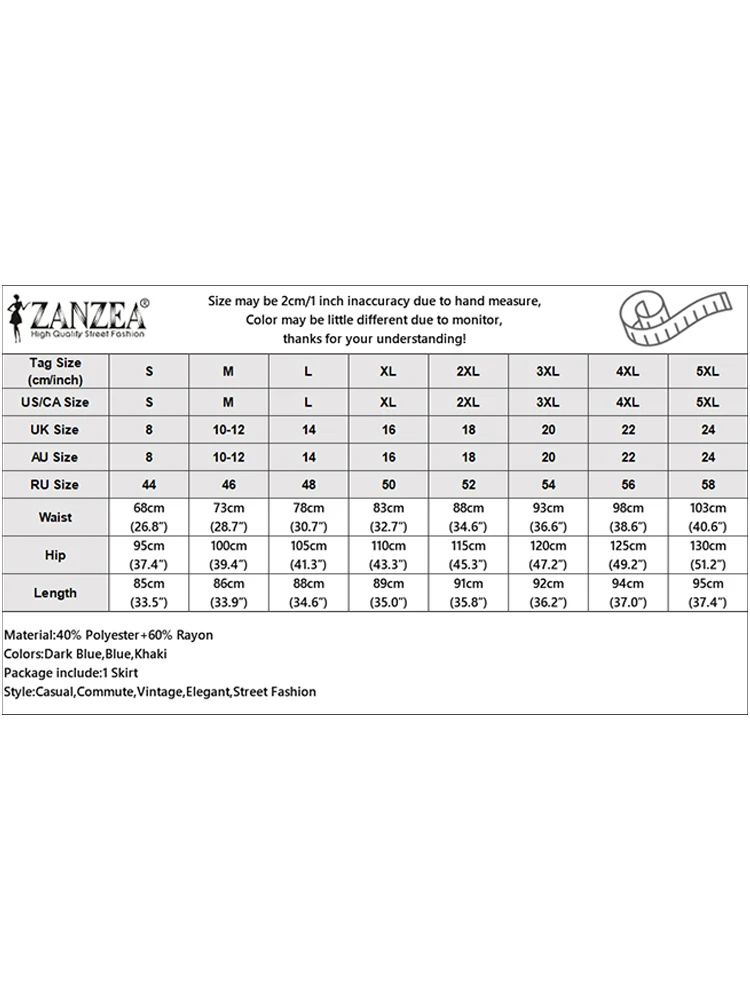 ZANZEA نساء موضة تنانير طويلة 2025 الخريف الدنيم الأزهار طباعة المرقعة التنانير الطويلة عادية فضفاض أنيق OL Jupes Faldas Saia #6
