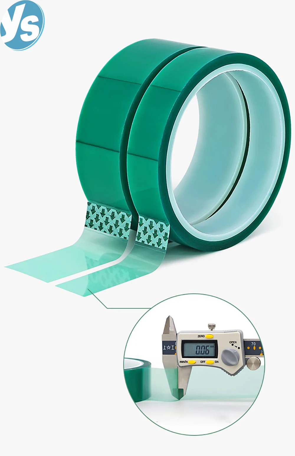 شريط PET Green عالي الحرارة لطلاء الخبز الزجاجي/PCB/الألومنيوم والسيارة، عزل مقاوم للأحماض والقلويات غير المميزة