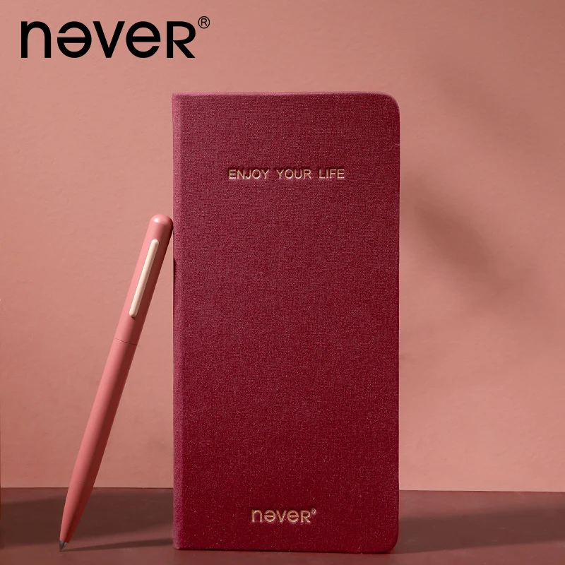 

Never Cute Week Diary planner Nordic Notebook Protable Agenda Kawaii Metal Gel Pen 0.5MM Black Notepad Office School Stationery