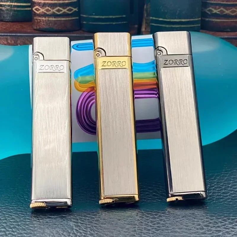 New ZORRO High-grade Keroseine Lighter Mini Light Metal Cigarette Lighter Wheel Windproof Lighter Portable Grinding   Men's Gift