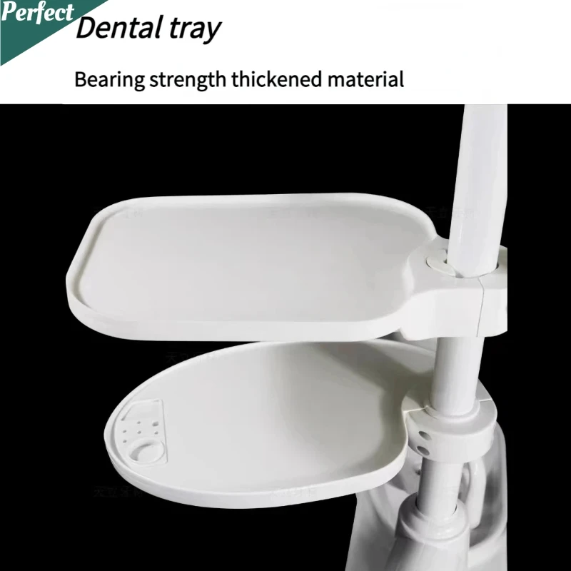 Dental Plastic Scaler Tray Plastic Rotatable Plate Post Mounted Shelf Tray Table Dentistry Chair Accessories Instrument