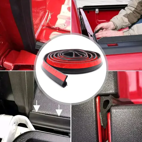 Imagen 2 del producto Kit de sellado para puerta trasera de coche, tira de sellado de goma adhesiva para Pickup, accesorios exteriores universales, 3m, 1 unidad
