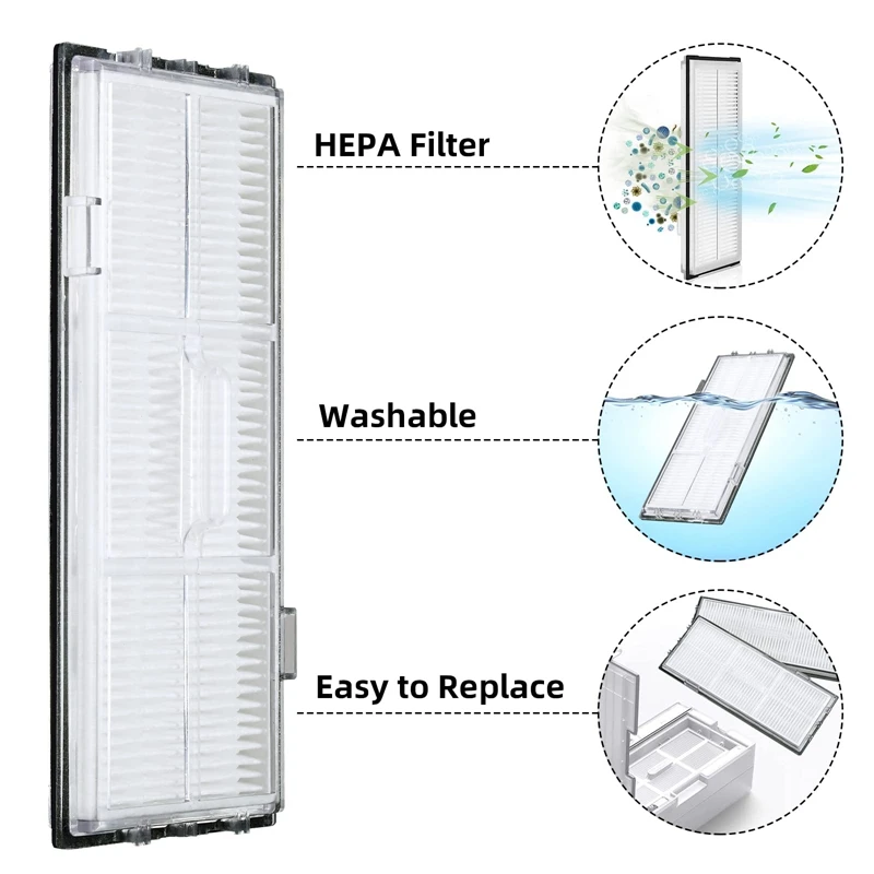 Kit di parti di ricambio spazzola principale spazzole laterali filtri HEPA panno per mocio per Roborock S7 T7S T7S Plus Robot aspirapolvere