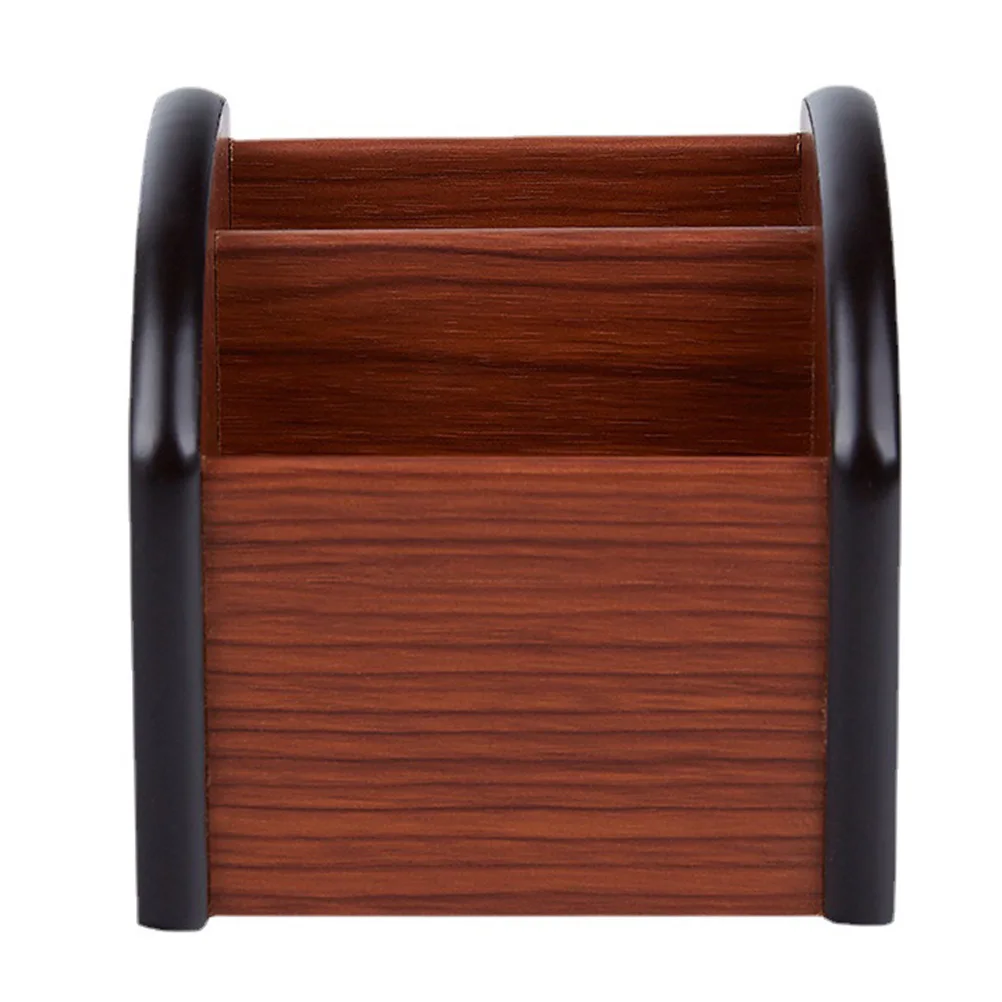 1Pcs Wooden Pen Box Multi-Purpose Desktop Small Office Organizer Pen Holder Sundries Storage Box Classification Storage