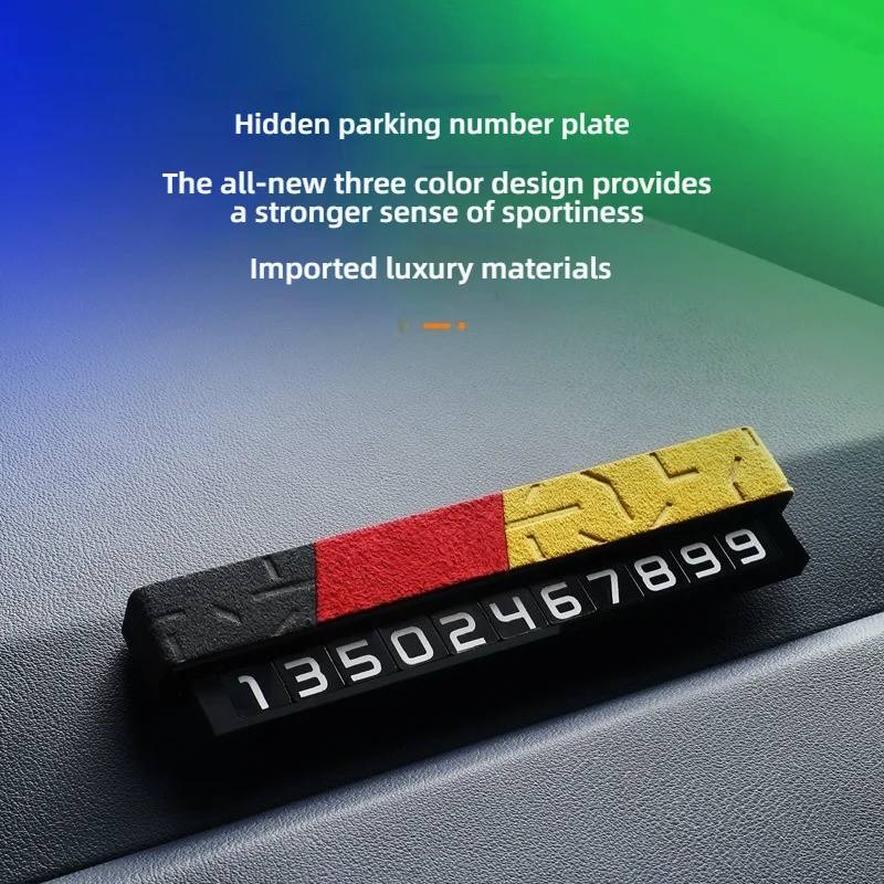 Temporary Parking Sign Moving Number Plate Creative Hidden Temporary Parking Sign Suede For BMW 3 5 Series X1 3 5 Car Decoration