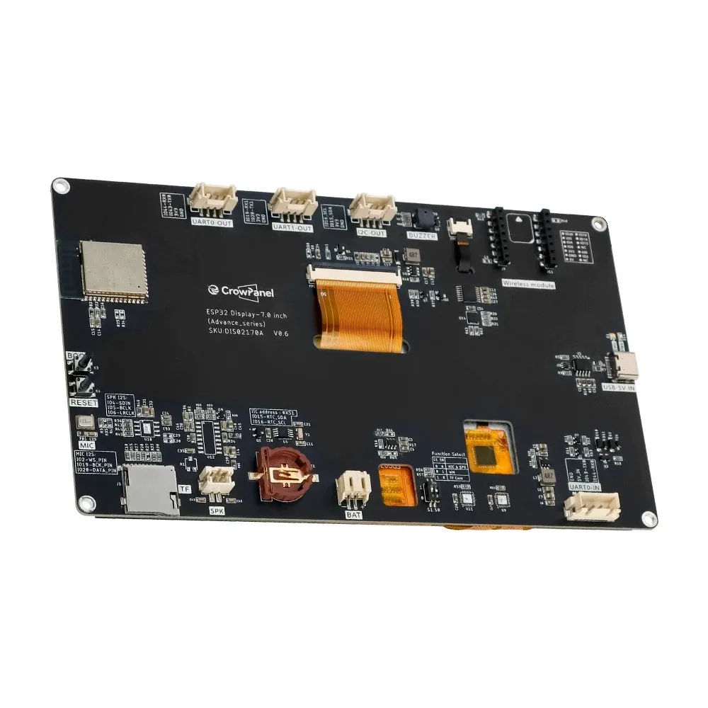 Elecrow CrowPanel Advance 7“ HMI Display ESP32-S3 AI-Powered 7inch IPS Touch Screen 800x480 Support Arduino/LVGL/Micropython