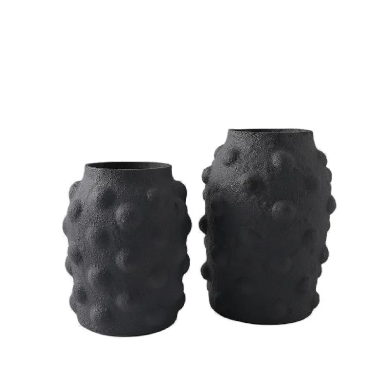 

Creative ceramic handmade float straight vase retro homestay art flower ornament