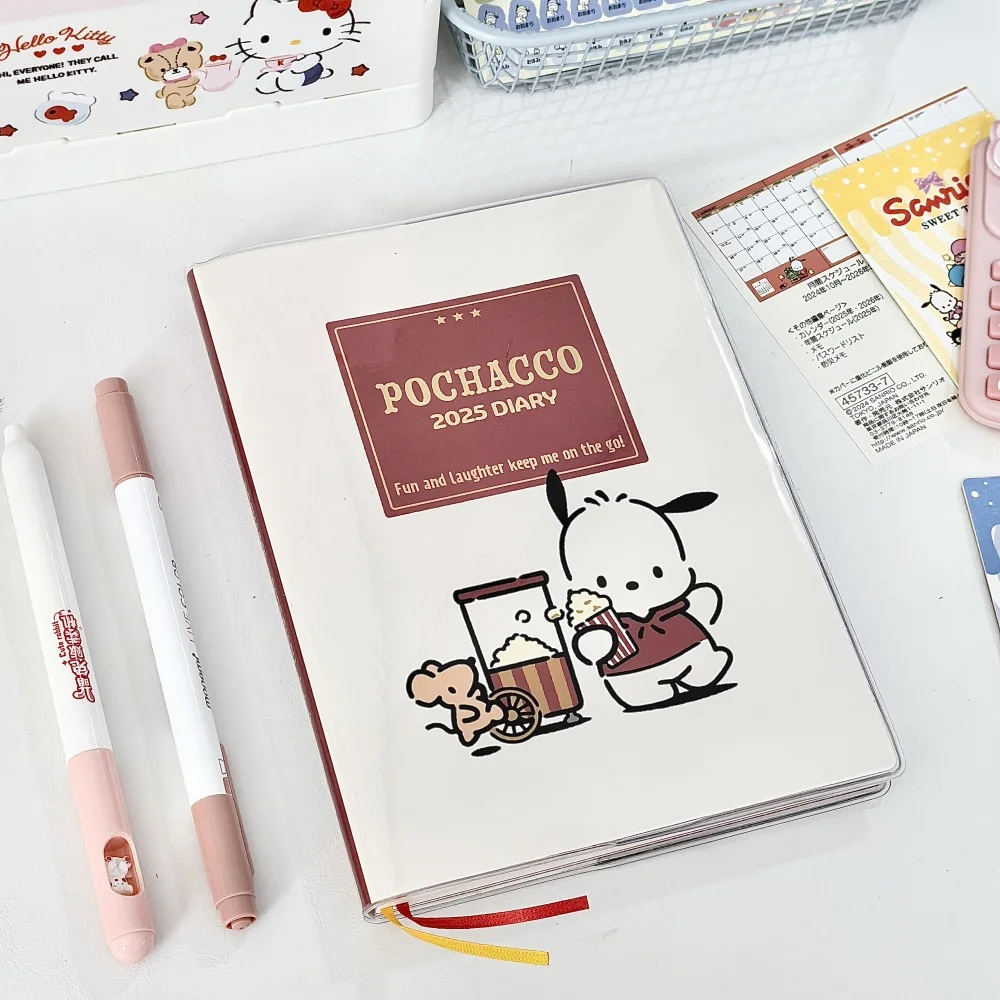 

2025 Diary Schedule Planner Cartoon Notebook Cute Color Inside Page Record Daily Memo Yearly Planner New Year's Gifts