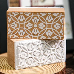 1 pcs Flower Grain Wood Stamps Seal Wood Rubber Stamps For Scrapbooking Stationery Seal Stamping DIY Craft Decoration