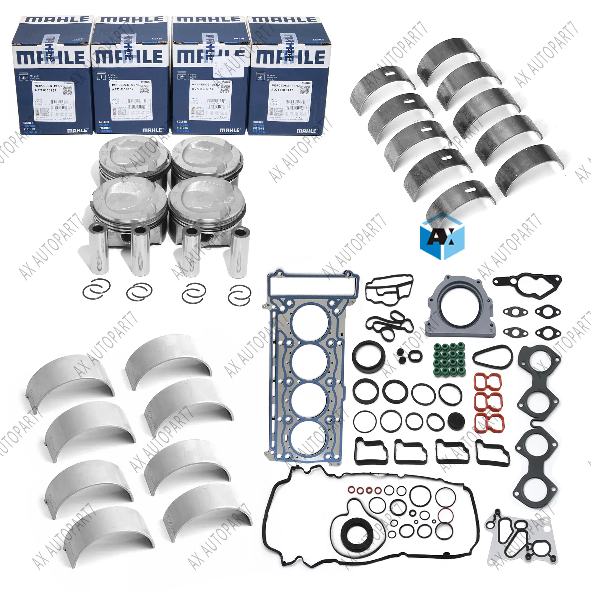

2025 New Brand Direct Sale Engine overhaul piston gasket kit for Mercedes-Benz C200 W204 W212 M271 1.8T
