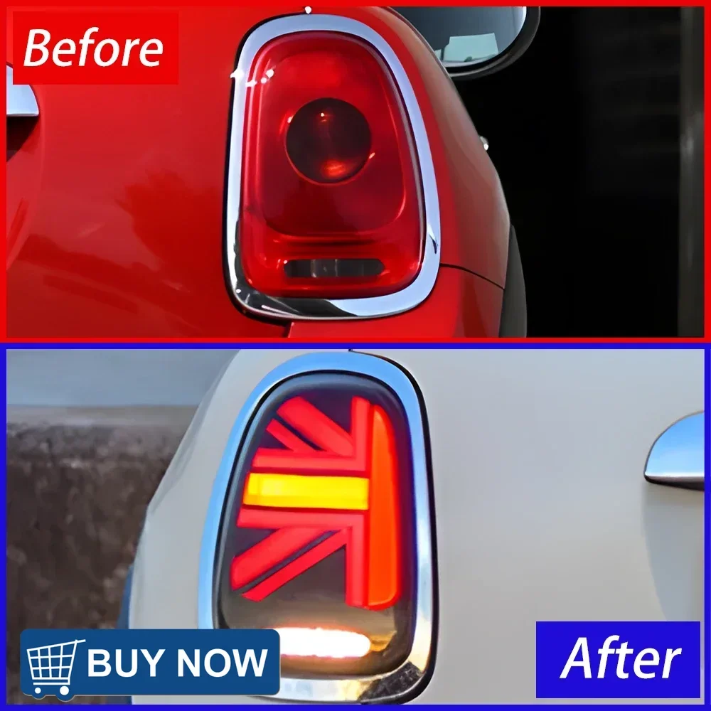 

Для 2014-2019 Mini Cooper F55 F56 автомобильные задние фонари в сборе, обновленный дизайн национального флага, светодиодные динамические автомобильные задние фонари, аксессуары