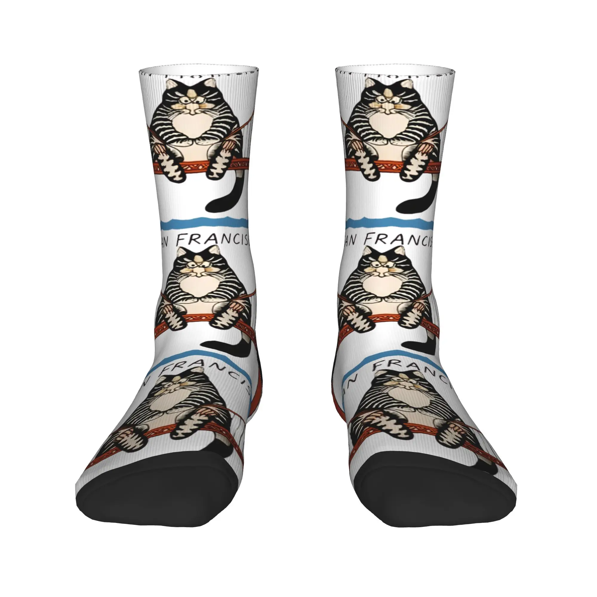 Ryan Gosling Cat Golden Gate Bridge Project Hail Mary Stockings Socks Men's Soft Socks Autumn Skateboard Design Non Skid Socks